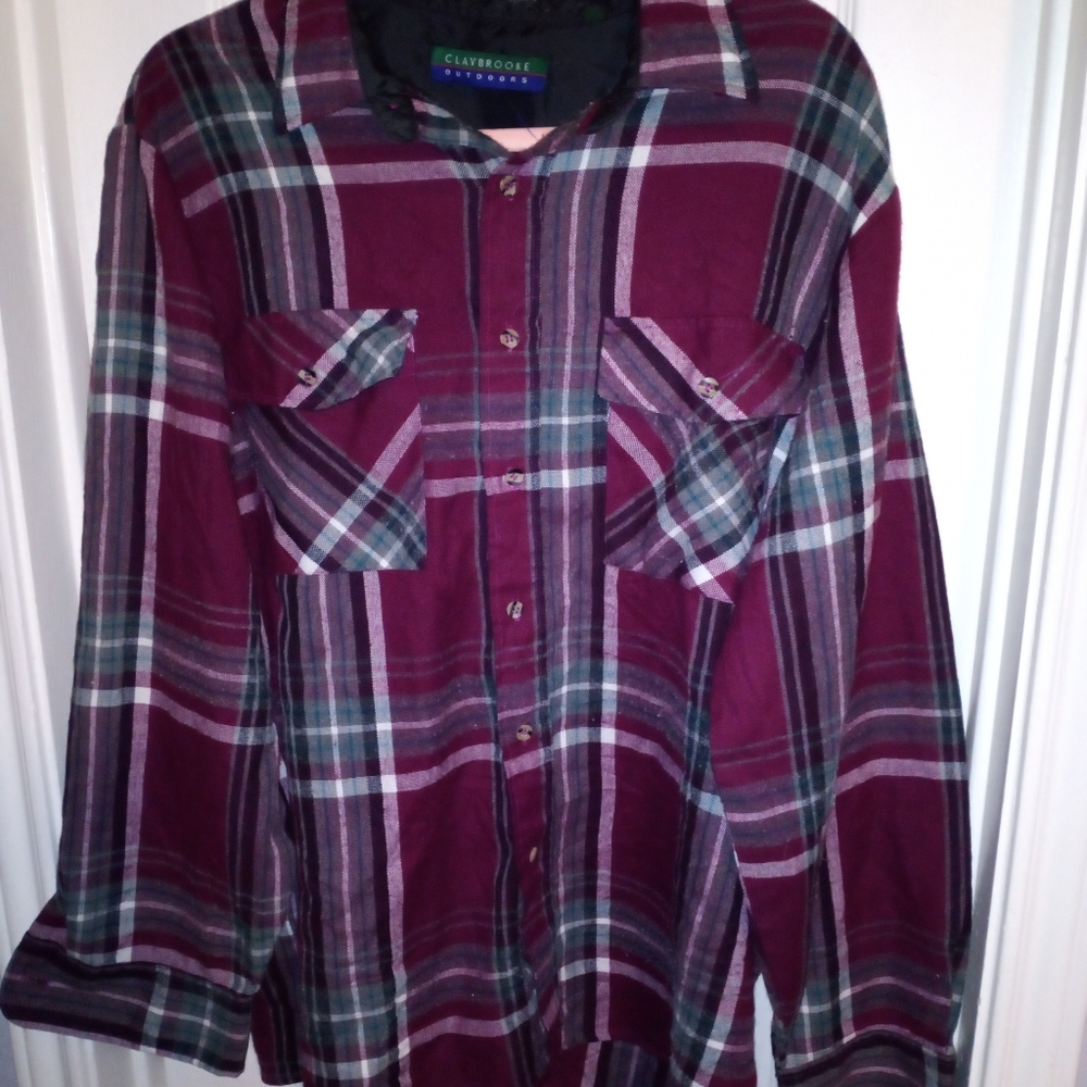 Claybrooke Outdoors Plaid Flannel Shirt - Large